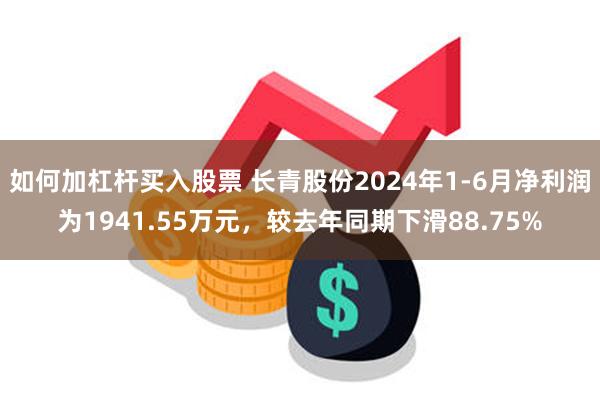 如何加杠杆买入股票 长青股份2024年1-6月净利润为1941.55万元，较去年同期下滑88.75%