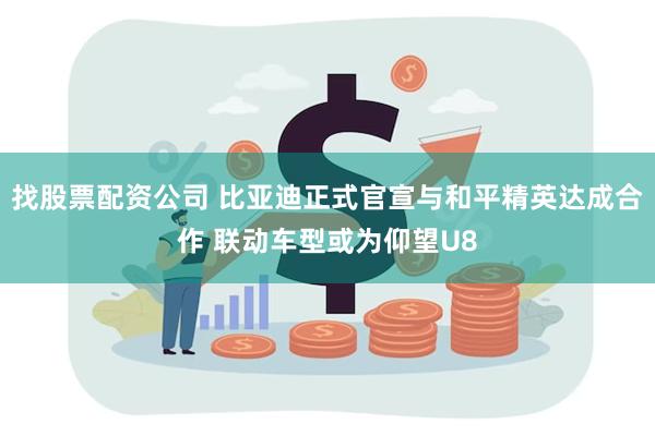 找股票配资公司 比亚迪正式官宣与和平精英达成合作 联动车型或为仰望U8