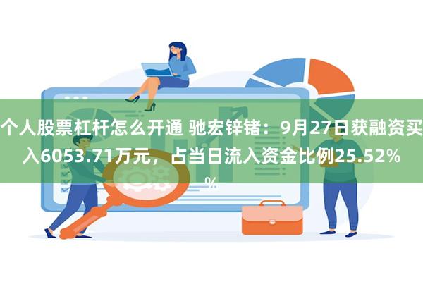 个人股票杠杆怎么开通 驰宏锌锗：9月27日获融资买入6053.71万元，占当日流入资金比例25.52%